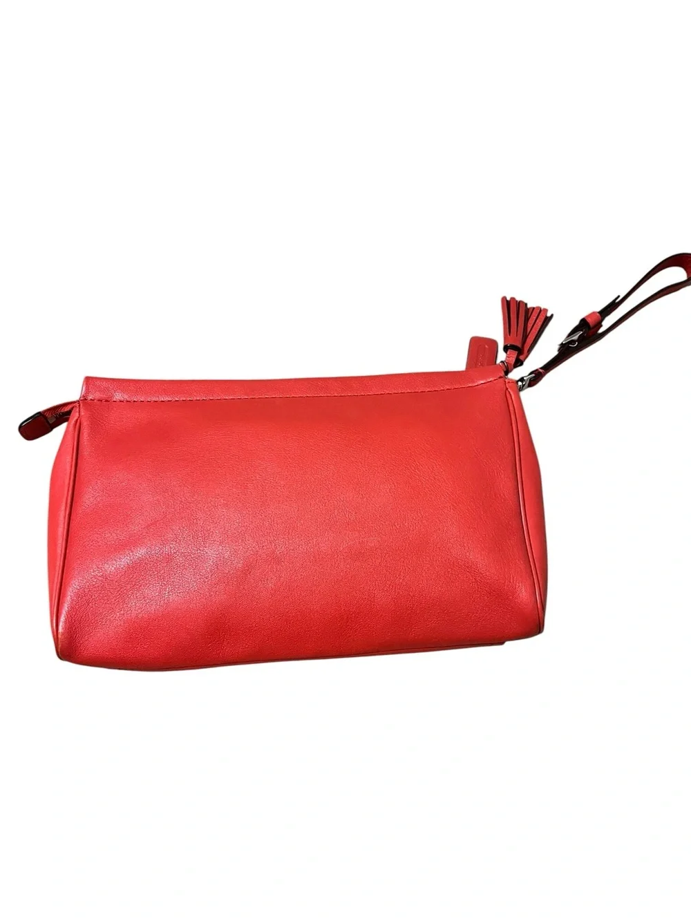 Coach Red Leather Legacy Large Wristlet with COA